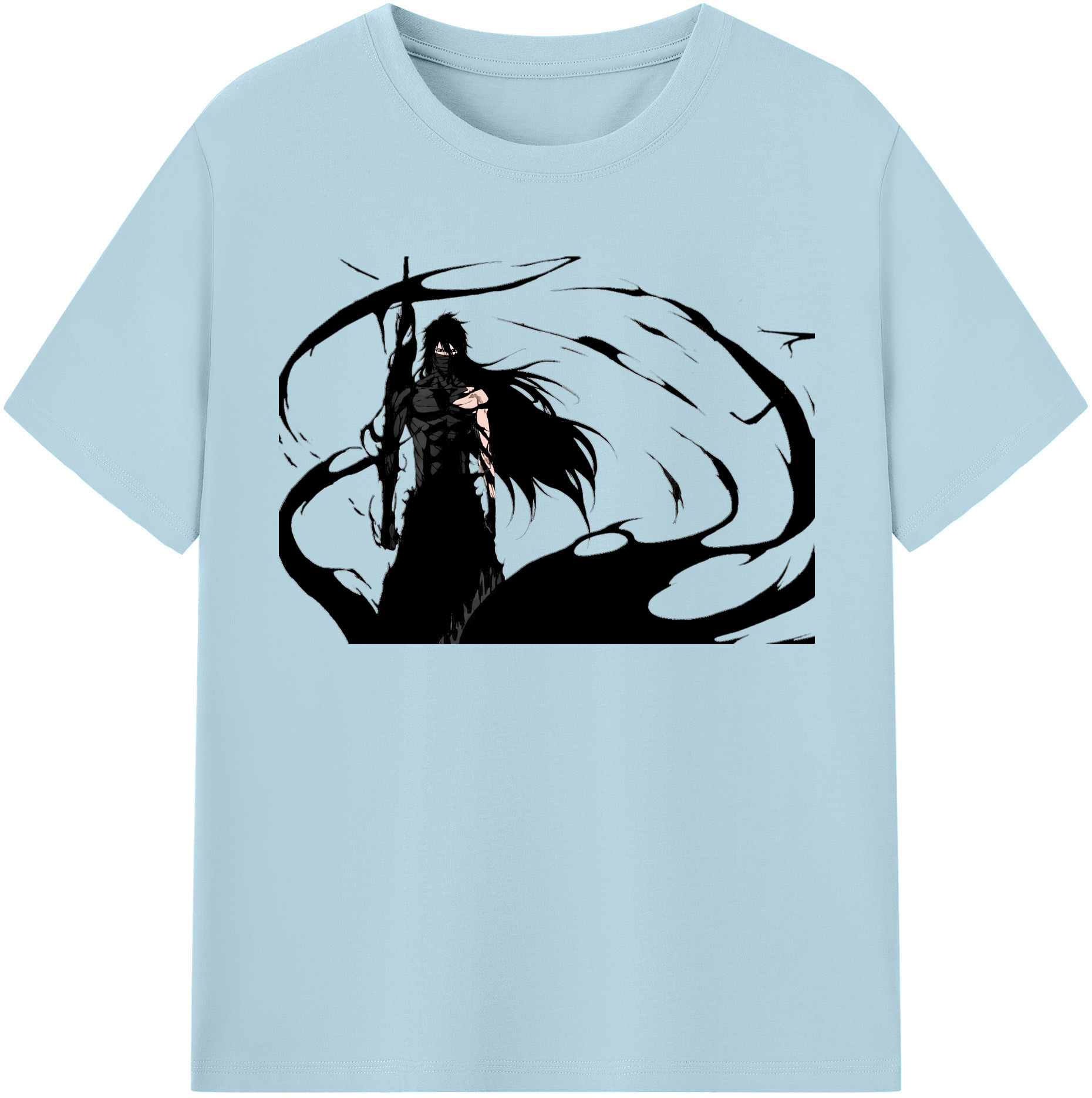 （画像用） ブリーチ 黒崎一護（くろさき いちご）BLEACH Kurosaki Ichigo 綿100％半袖Tシャツ（フロントプリント）
